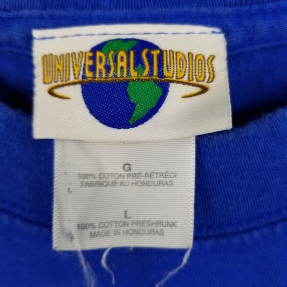 Vintage Universal Studios Blue Short Sleeved Graphic Tee Size Large - Picture 3 of 12